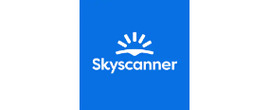 Skyscanner brand logo for reviews of travel and holiday experiences